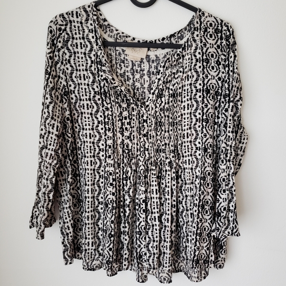 Anthropologie sz 4 boho pleats swing blouse - Picture 3 of 8